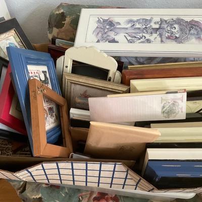 Large Box of Picture Frames.