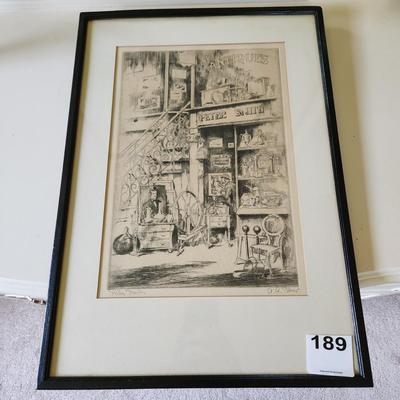 Peter Smith Antiques etching by Alexander Aldar Blum signed