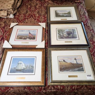Collection of 5 Christopher V. White Art College Creek, 19