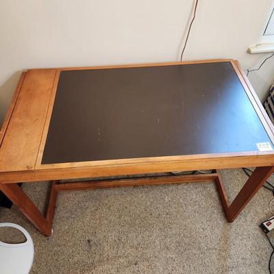 Solid Wood Drafting Table Desk with Storage 44x24x29