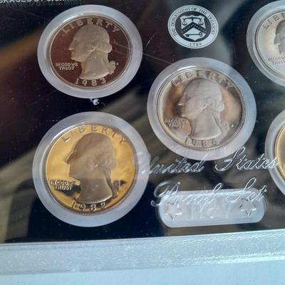 United States Proof Set 1982 -1986 Quarters