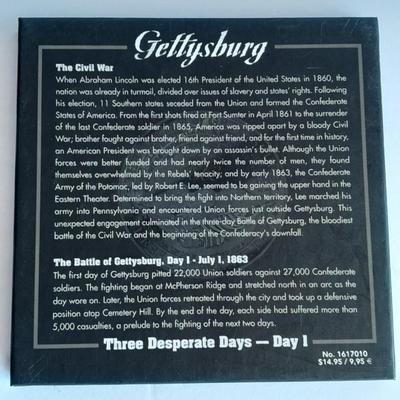 The Battle of Gettysburg Three desperate days Day 1 Coin album July 1, 1983