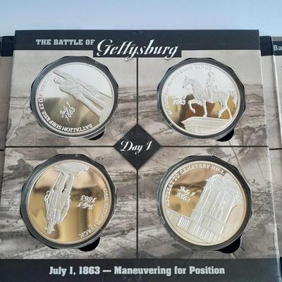 The Battle of Gettysburg Three desperate days Day 1 Coin album July 1, 1983