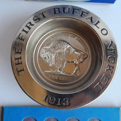 Buffalo Head Nickel Soap, Soap Dish, Bottle and COINS in case!
