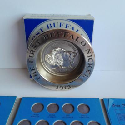 Buffalo Head Nickel Soap, Soap Dish, Bottle and COINS in case!