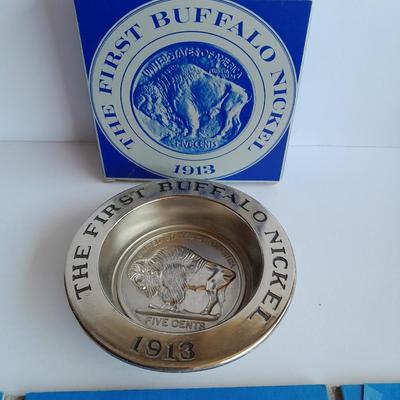 Buffalo Head Nickel Soap, Soap Dish, Bottle and COINS in case!