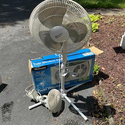 692 Comfort zone Floor Fan and Twin Window Fan, Single clip on Fan
