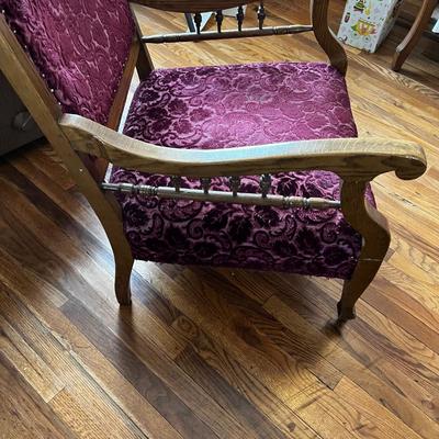 Antique Victorian Parlor Chair 
