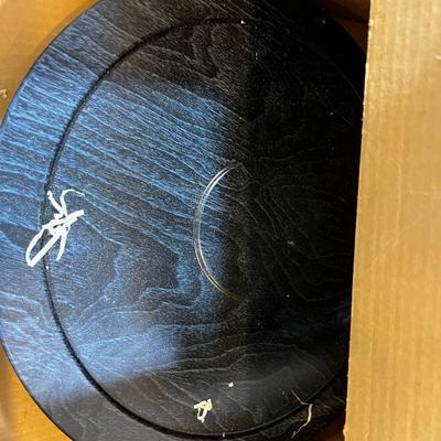 Awesome, Lazy Susan with Salt and Pepper, Turquoise Leaf, Never Used.