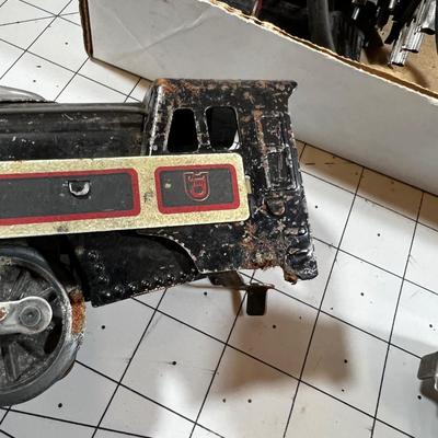 Antique Marx Tin Train Set with Transformer track