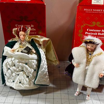 Portrait Dolls of Queen Elizabeth I and Henry VIII Collectors