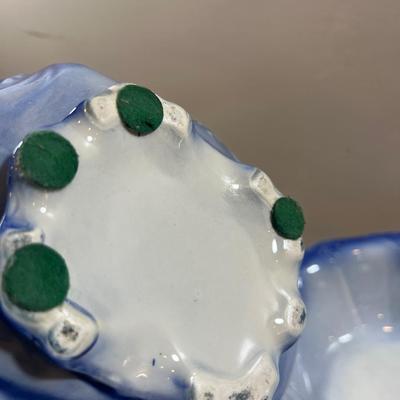 Antique Wash Basin & Pitcher, Blue & White  