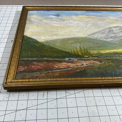 Great Landscape Painting, dated 1926 Malad Idaho Looks Like F. Bornhunda or Fizornhuuida ???