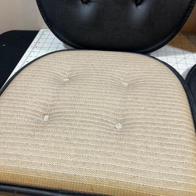 Seat Cushions (4) Black & Tan 