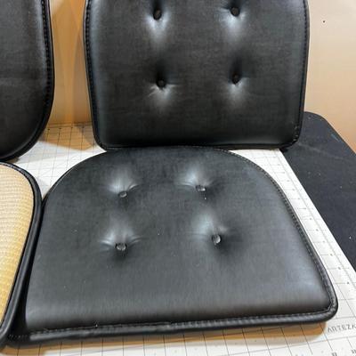 Seat Cushions (4) Black & Tan 
