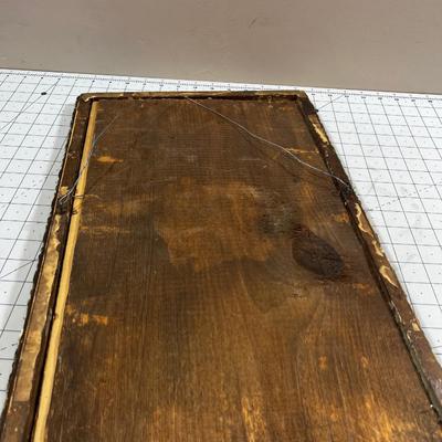 Antique Print of Woman and a Dog