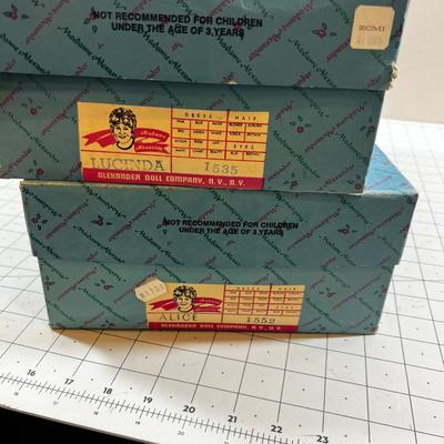 Alice and Lucinda Madame Alexander Dolls 