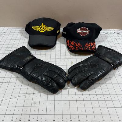 Harley Cap & Gloves 