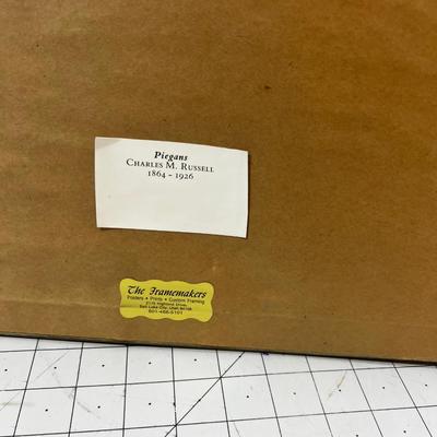 Piegans - Charles Russell Print Framed under glass 