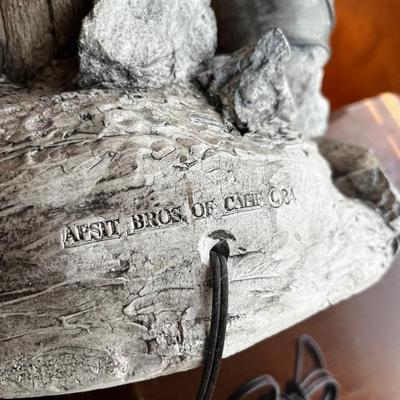 Awesome Clay Fisherman and Fish Lamp