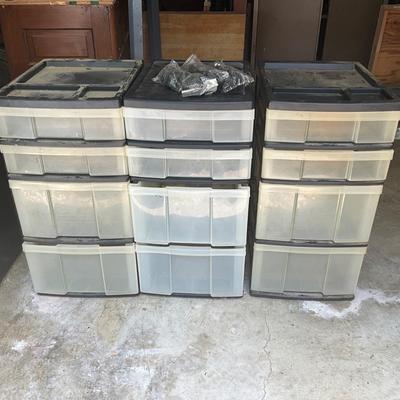 Lot 467  Three - Four Drawer Storage Containers