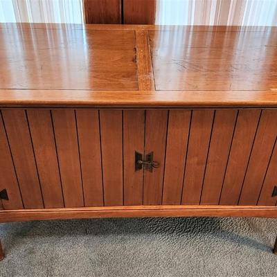Lot #189  MidCentury Oak Record Cabinet