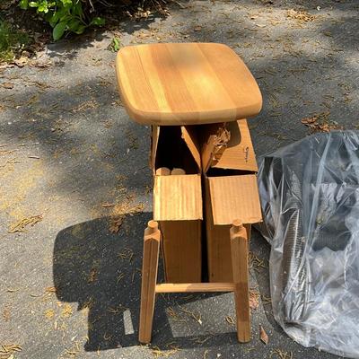 Lot 701 Pair of NIB Wooden Stools