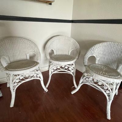 Child Size Wicker Chair - 3 items