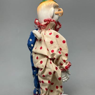 Vintage Plastic Colorful Clown Poseable Figurine with Accessories & More