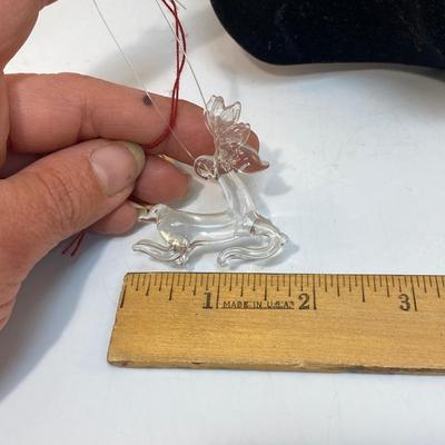 Silvestri Hand Crafted Blown Glass Reindeer Ornament Figurine