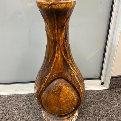 Vintage Lightweight Pottery Plaster Large Vase Urn Made in Mexico