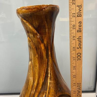 Vintage Lightweight Pottery Plaster Large Vase Urn Made in Mexico