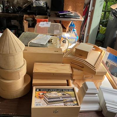Lot 713 Large Lot Of Wooden Art Projects