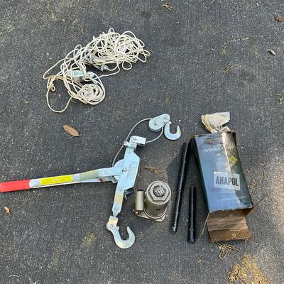 Lot 717 American Power Pull 2 Ton Wench & 6 Ton Hydraulic Jack