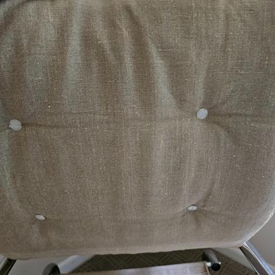 Tan Canvas & Metal Side Chair  (1BR1-JS)