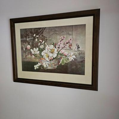 Framed Cherry Blossom with Intricate Bowl Art (1BR1-JS)