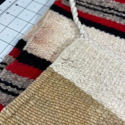 Navajo Blanket- Great Design! Red, Grey, Black