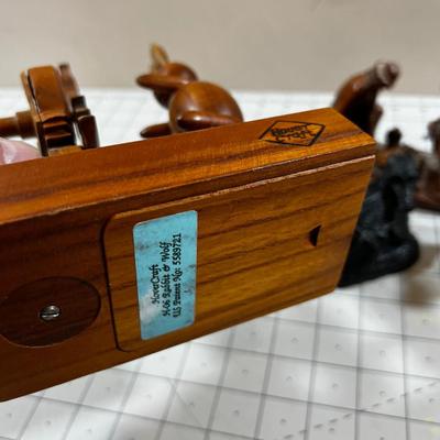 Wood Carved Items (4) Crafted