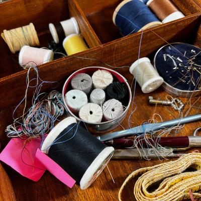 Sewing Table With Notions 