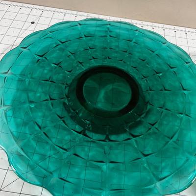 Green Turquoise Block Pattern Platter 