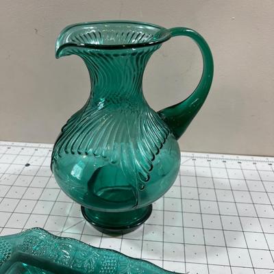 Pitcher and Last Supper Plate with Jesus