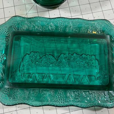 Pitcher and Last Supper Plate with Jesus