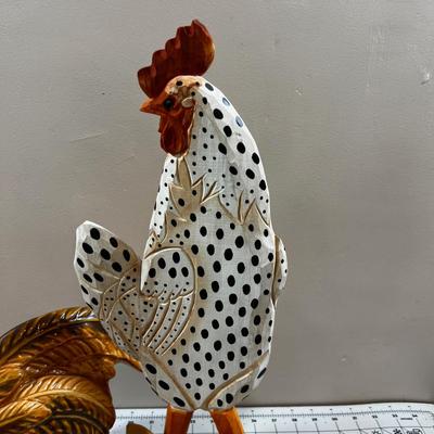 Kitchen Chicken, Ceramic and Wood