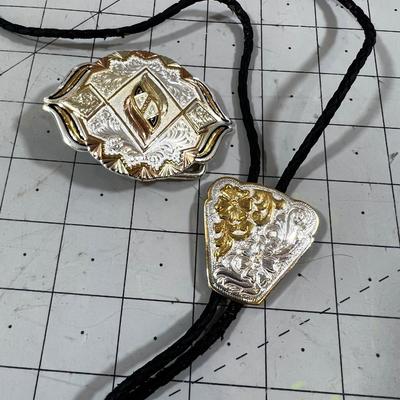 Montana Silver Smiths Belt Buckle and Bolero Silver