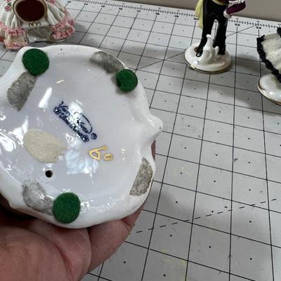 4 Dresden Figurines: Flamingo Dancers 