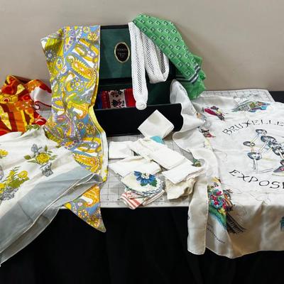 Pile O Scarfs and Hankies 