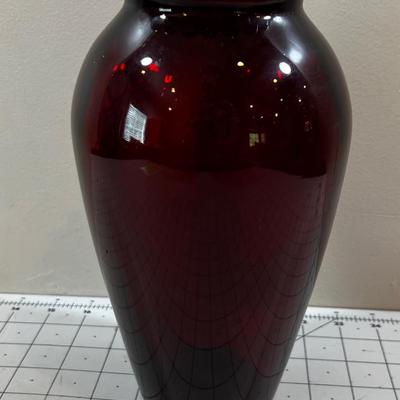 Ruby Red Vase Glass