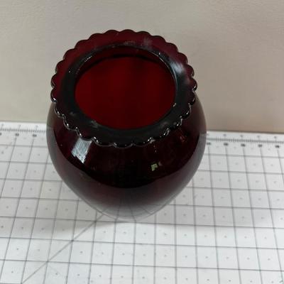 Ruby Red Vase Glass