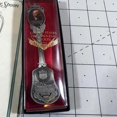 4 Collectible Pewter Spoons in Original Boxes