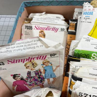 Box Full of Sample Patterns Lots of Children's from the 70's 